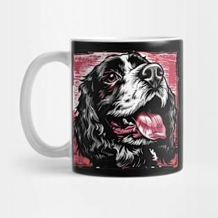 Retro Art English Cocker Spaniel Dog Lover Mug